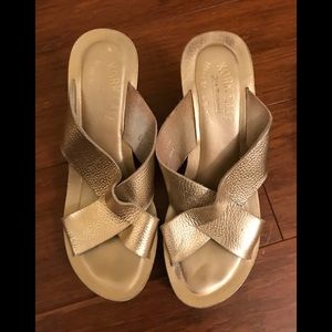 Gold Slip On Comfort Shoes